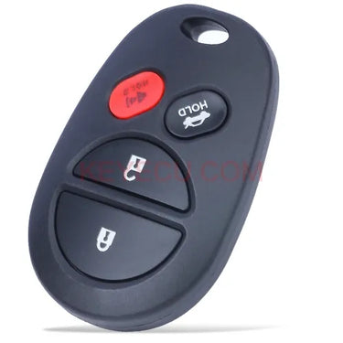 Remote Car Key Fob 3+1 Button 433MHz for Toyota Kluger 2007-2014(For Australia)